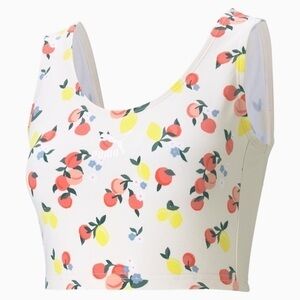 Puma Citrus Graphic Bralette Workout Athletic Sporty Athleisure Sport Crop Top
